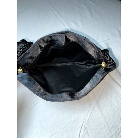 Pacific Connections Black Satin Formal Clutch with Oversized Bow/Mini Purse - Picture 5 of 8